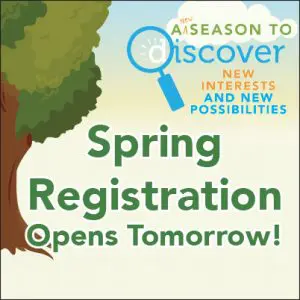 Spring Registration Opens March 2
