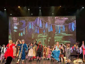 Actors in period dress for Oliver
