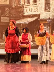 Actors in period dress for Oliver