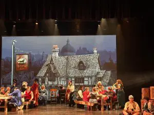 Actors in period dress for Oliver