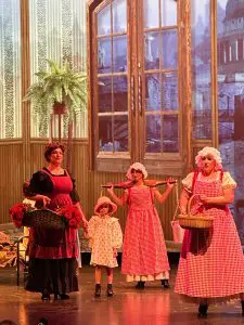Actors in period dress for Oliver