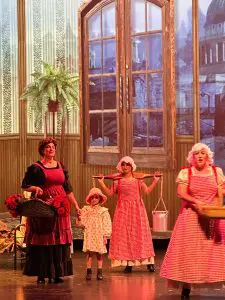 Actors in period dress for Oliver