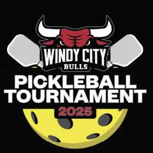 pickleball with windy City bulls graphic