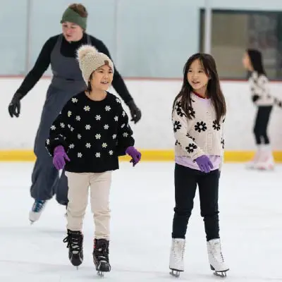 Girls Kkating at Triphahn Center Ice Arena