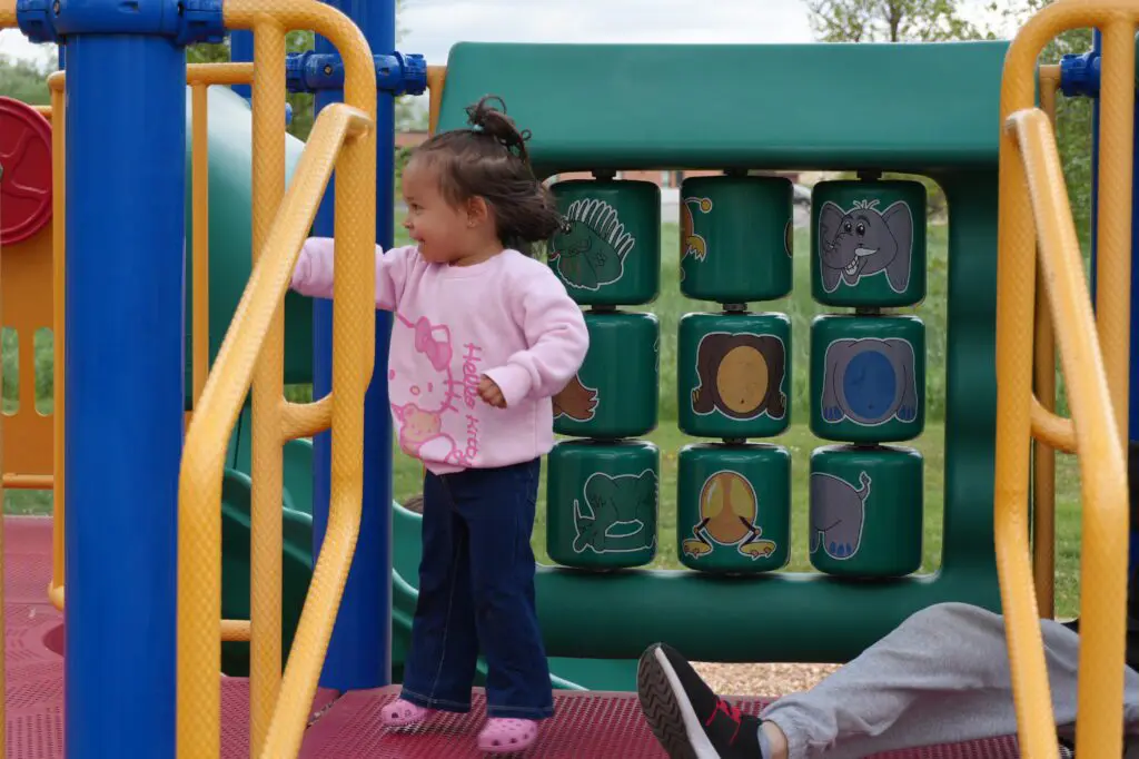 a child on a playground
