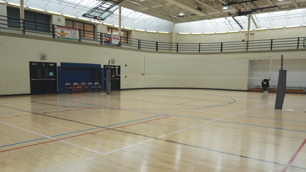 Interior of gymnasium