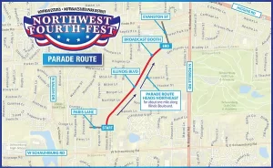 map of parade route