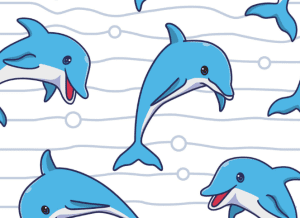 dolphins cartoon graphic