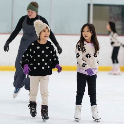 kids skating at Triphahn Ice Arena